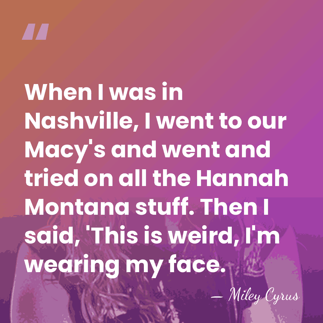 When I was in Nashville, I went to our Macy's and went&hellip; - Miley Cyrus