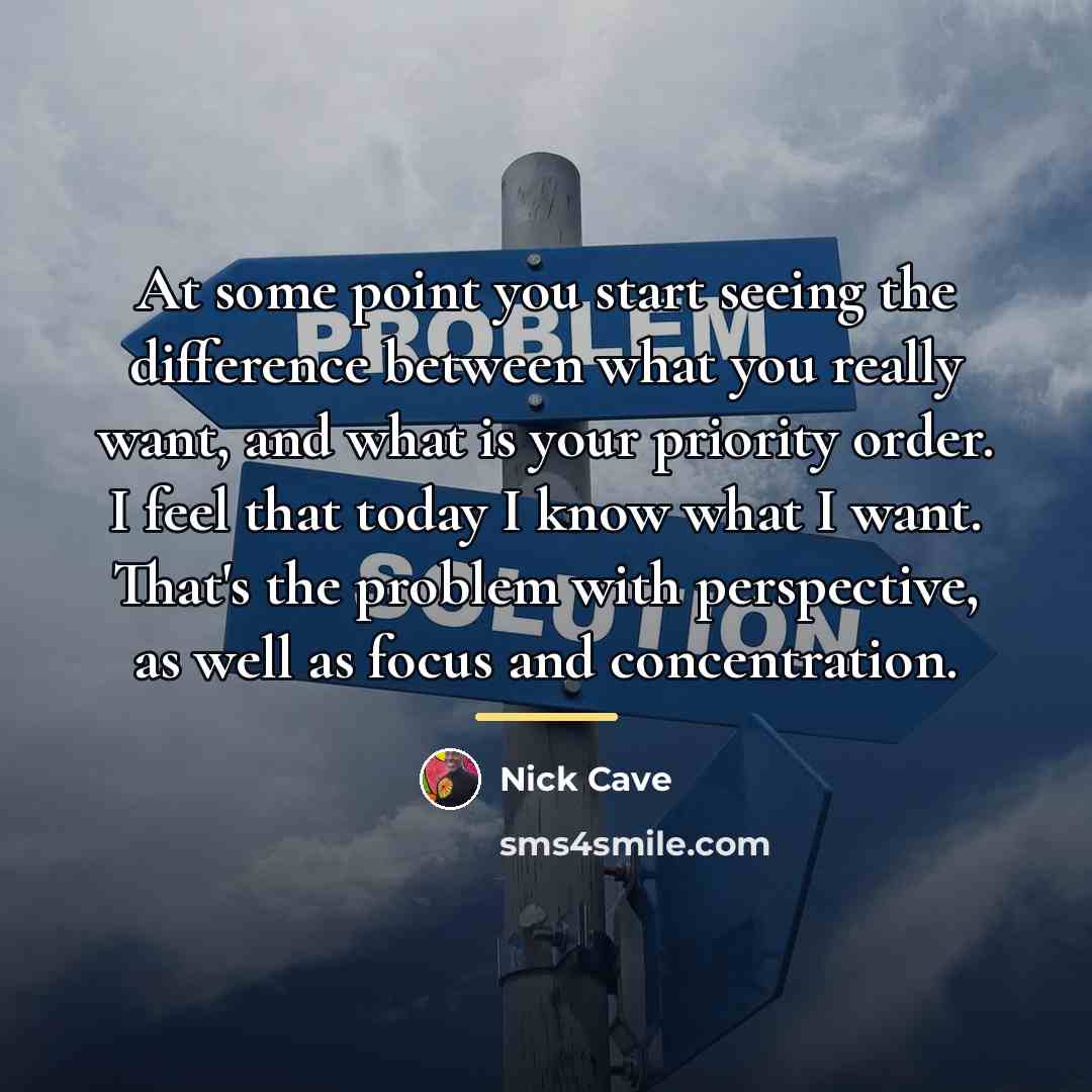 “At some point you start seeing the difference between what…” quote by Nick Cave