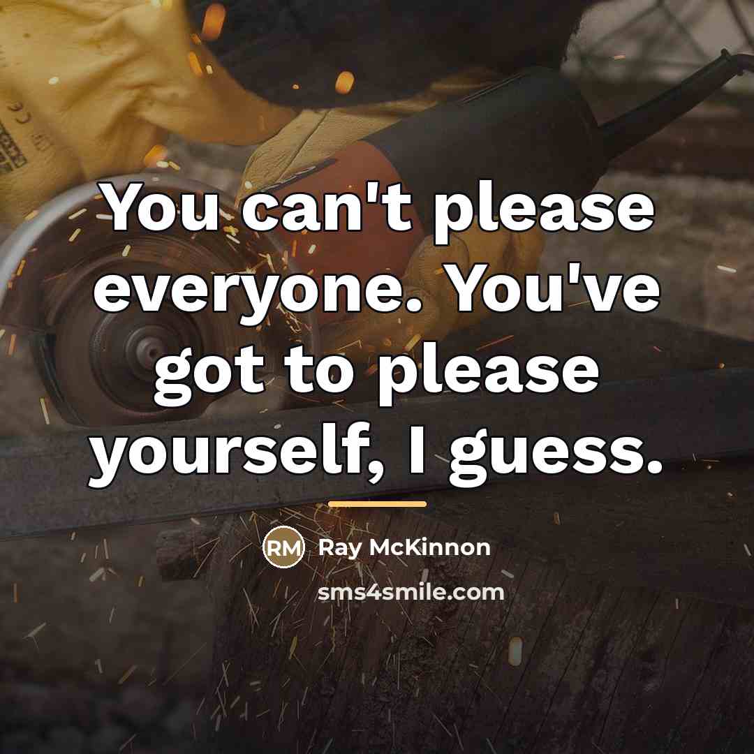 “You can't please everyone. You've got to please yourself, I…” quote by Ray McKinnon