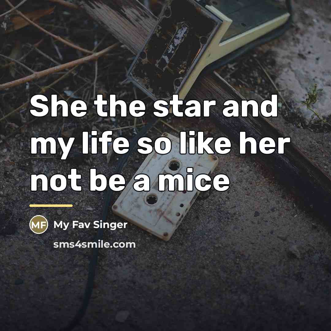 “She the star and my life so like her not…” quote by My Fav Singer