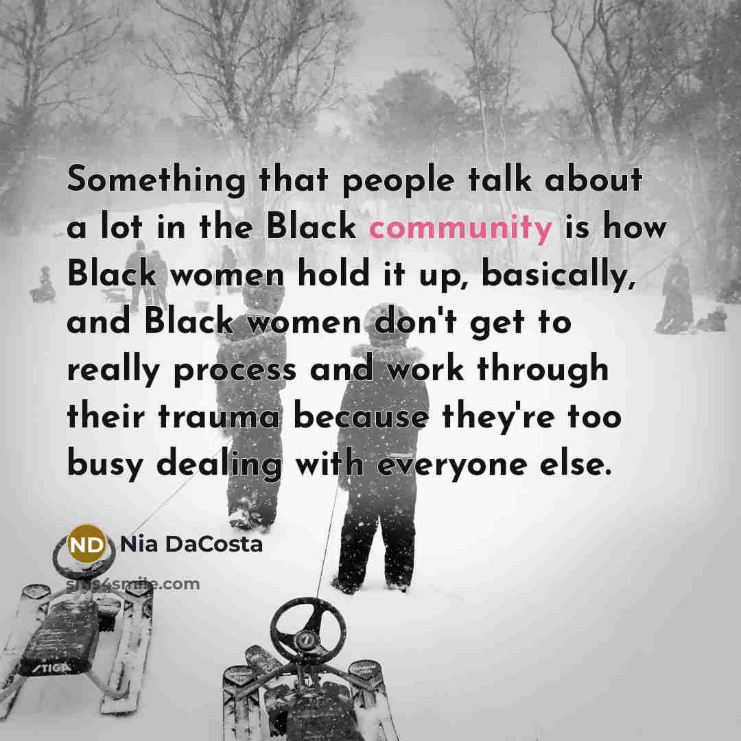 “Something that people talk about a lot in the Black…” quote by Nia DaCosta