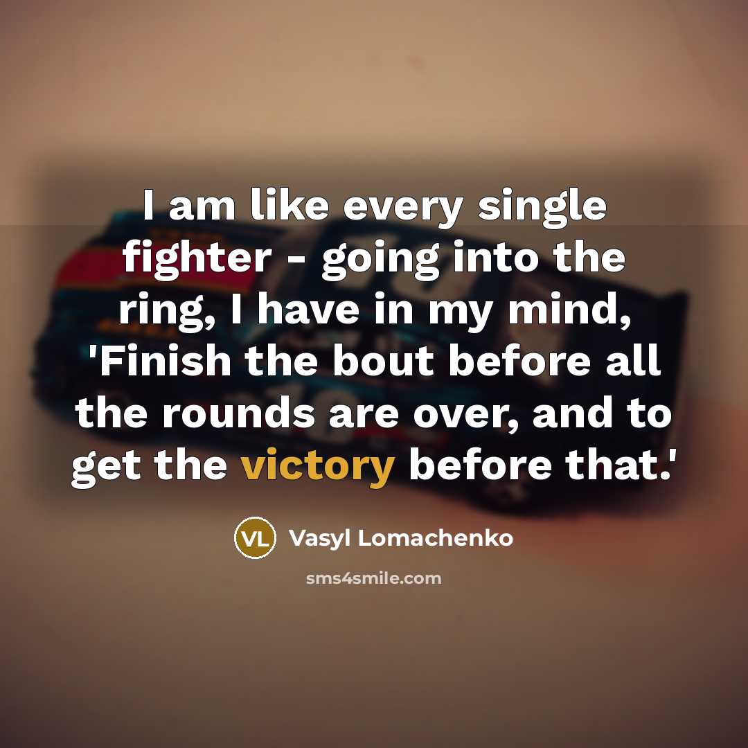 “I am like every single fighter - going into the…” quote by Vasyl Lomachenko