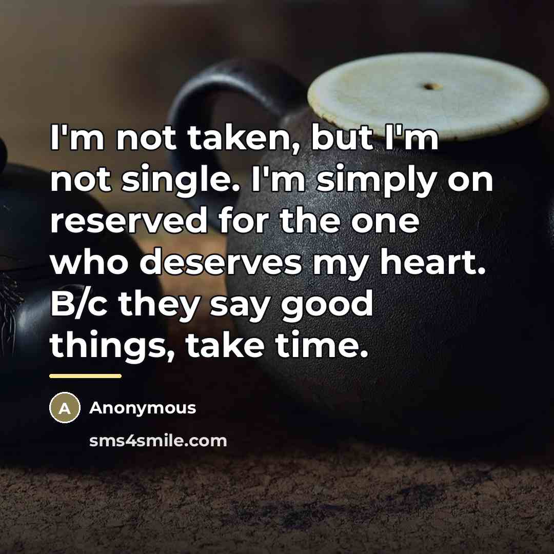 “I'm not taken, but I'm not single. I'm simply on…” quote by Anonymous
