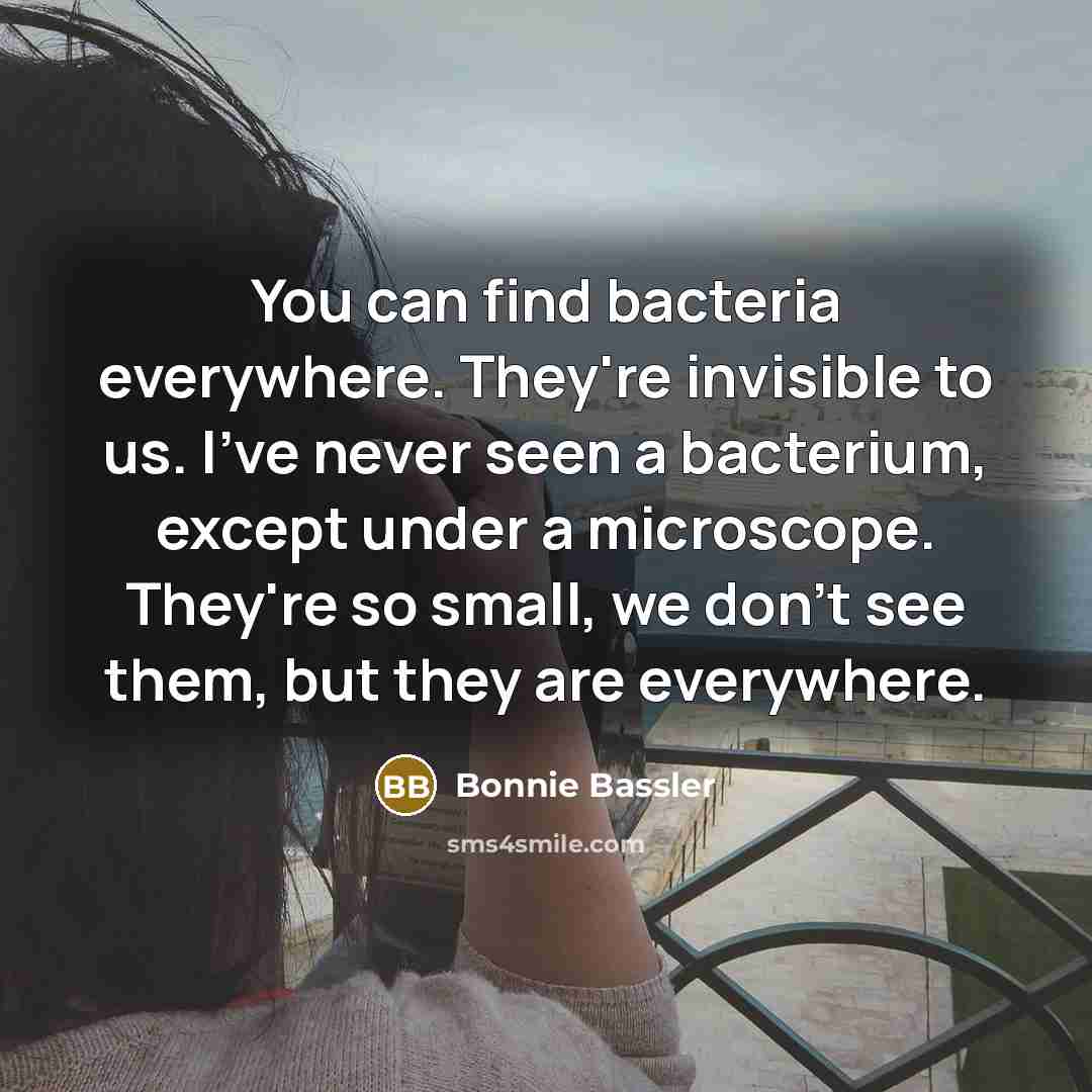 “You can find bacteria everywhere. They're invisible to us. I've…” quote by Bonnie Bassler
