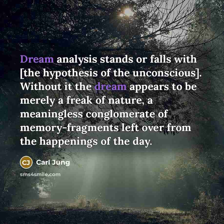 “Dream analysis stands or falls with [the hypothesis of the…” quote by Carl Jung