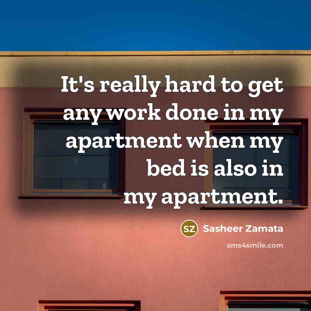 “It's really hard to get any work done in my…” quote by Sasheer Zamata