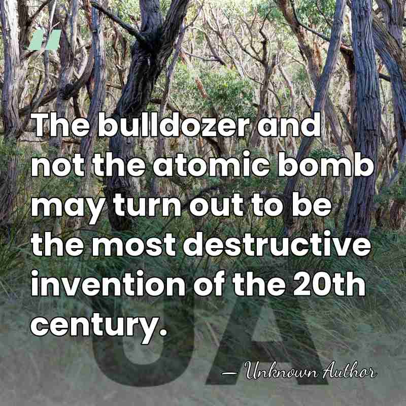 The bulldozer and not the atomic bomb may turn out to be&hellip; - Unknown Author