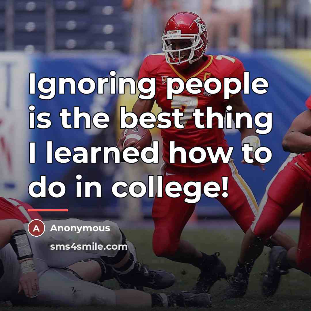 “Ignoring people is the best thing I learned how to…” quote by Anonymous