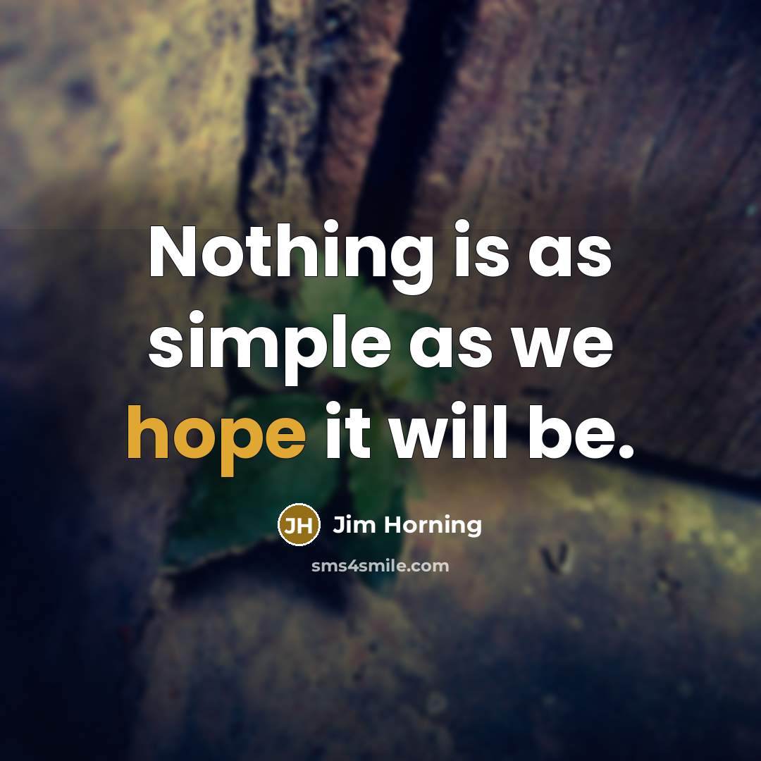 “Nothing is as simple as we hope it will be.…” quote by Jim Horning