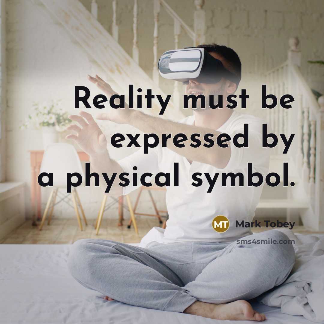 “Reality must be expressed by a physical symbol.…” quote by Mark Tobey