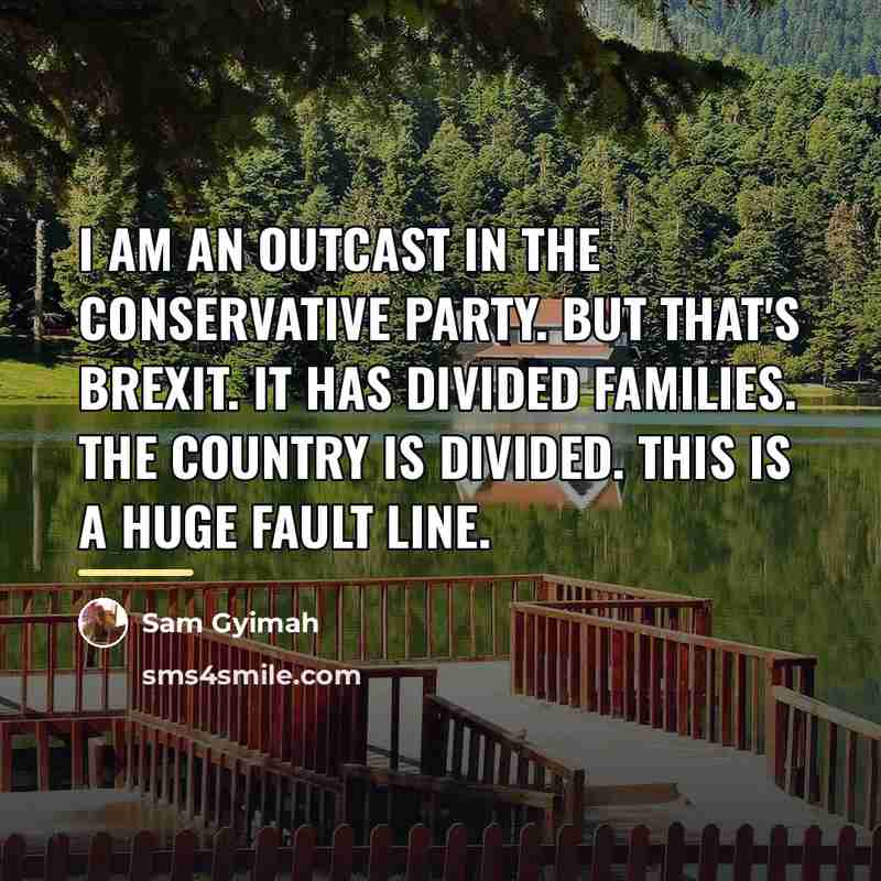 “I am an outcast in the Conservative party. But that's…” quote by Sam Gyimah
