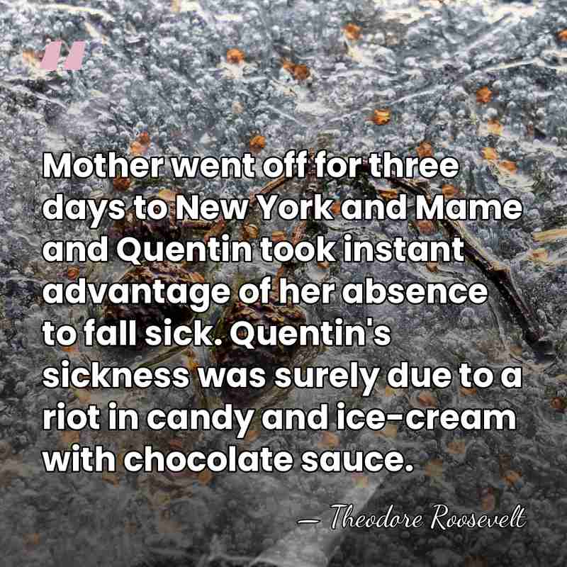 Mother went off for three days to New York and Mame and&hellip; - Theodore Roosevelt