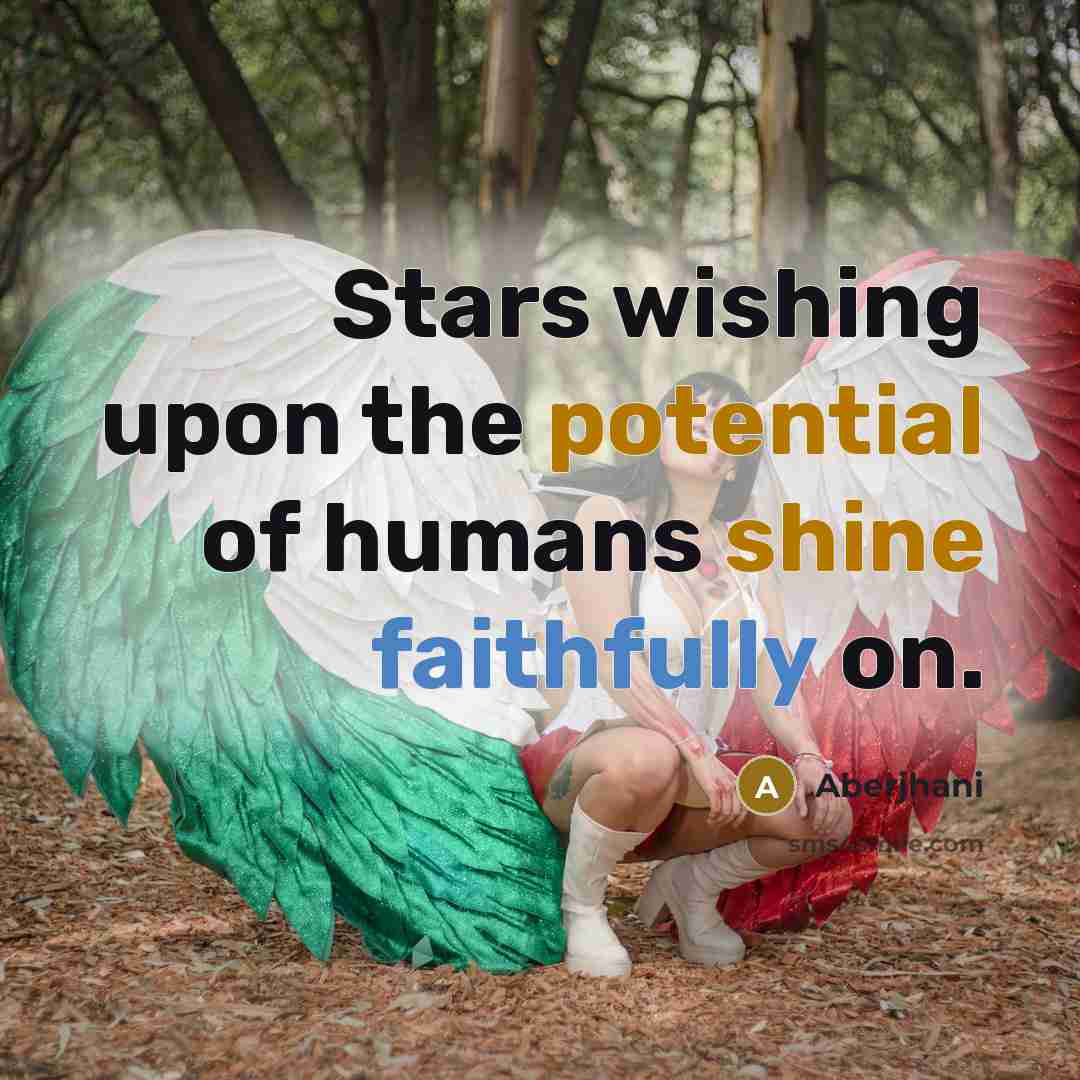“Stars wishing upon the potential of humans shine faithfully on.…” quote by Aberjhani