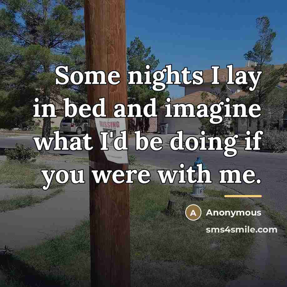 “Some nights I lay in bed and imagine what I'd…” quote by Anonymous