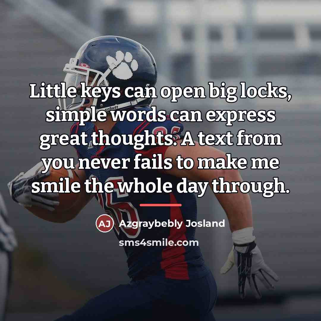 “Little keys can open big locks, simple words can express…” quote by Azgraybebly Josland