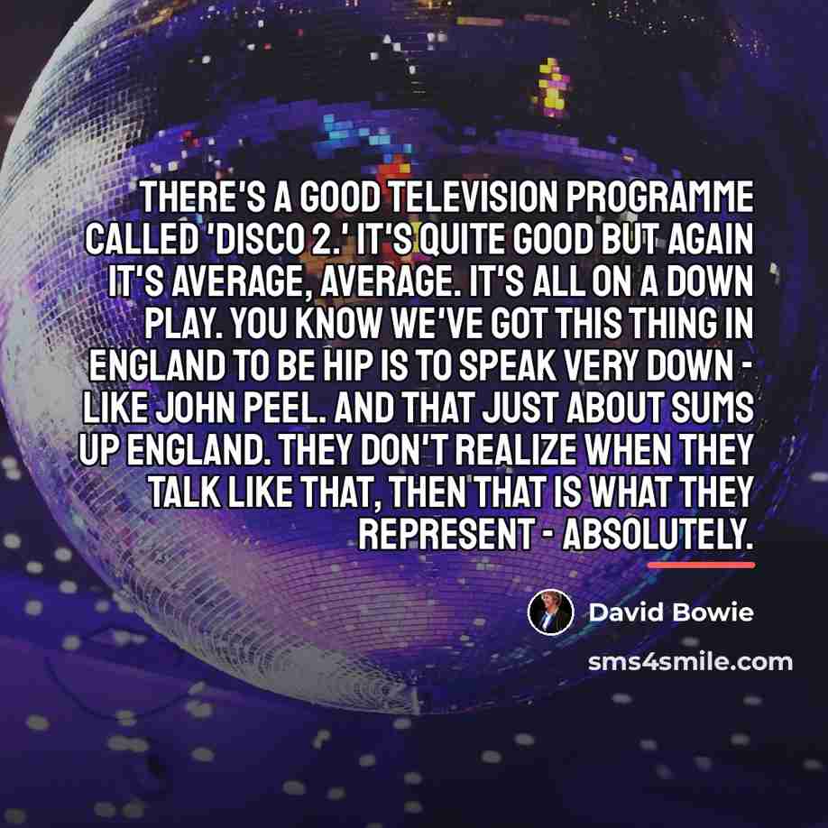 “There's a good television programme called 'Disco 2.' It's quite…” quote by David Bowie