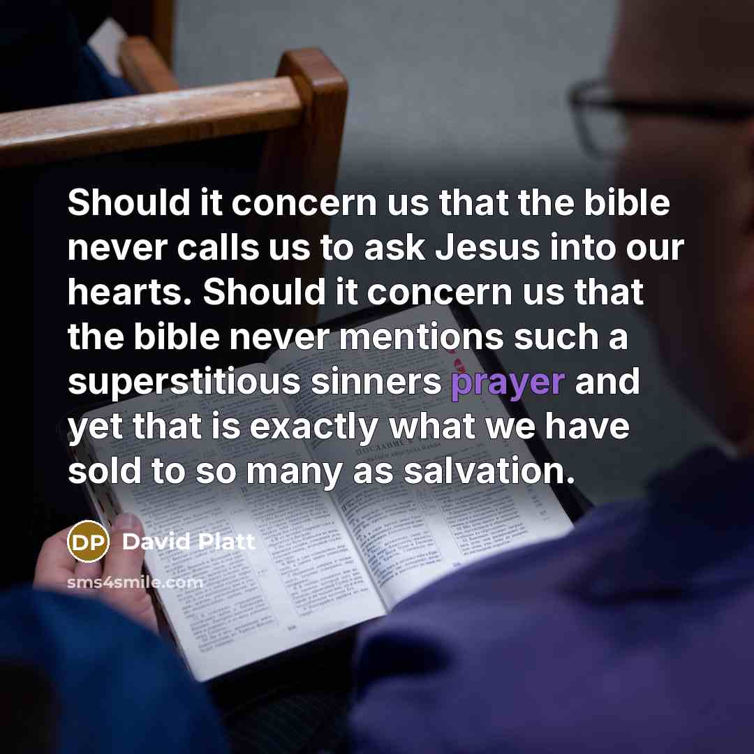 “Should it concern us that the bible never calls us…” quote by David Platt