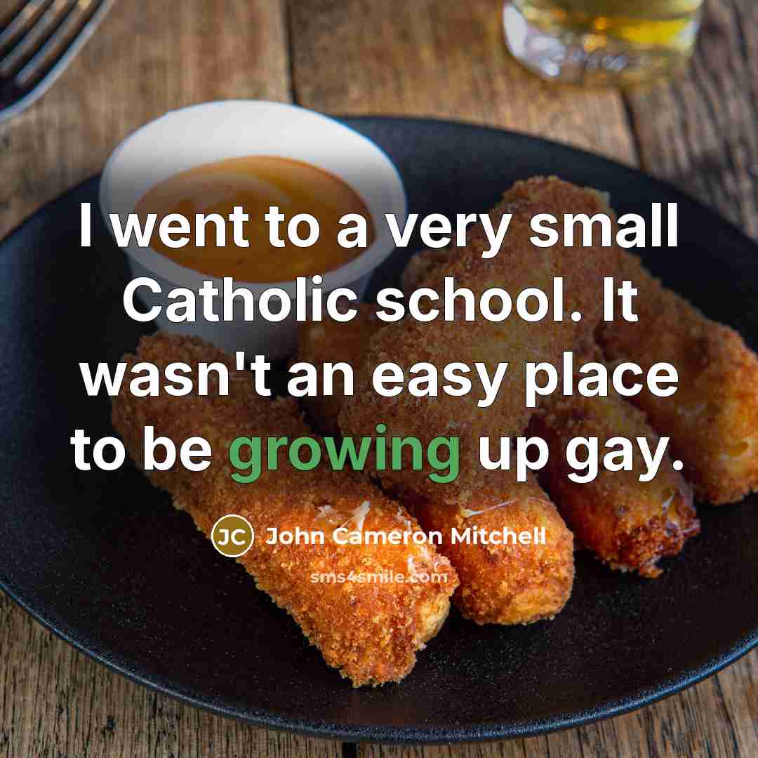 “I went to a very small Catholic school. It wasn't…” quote by John Cameron Mitchell