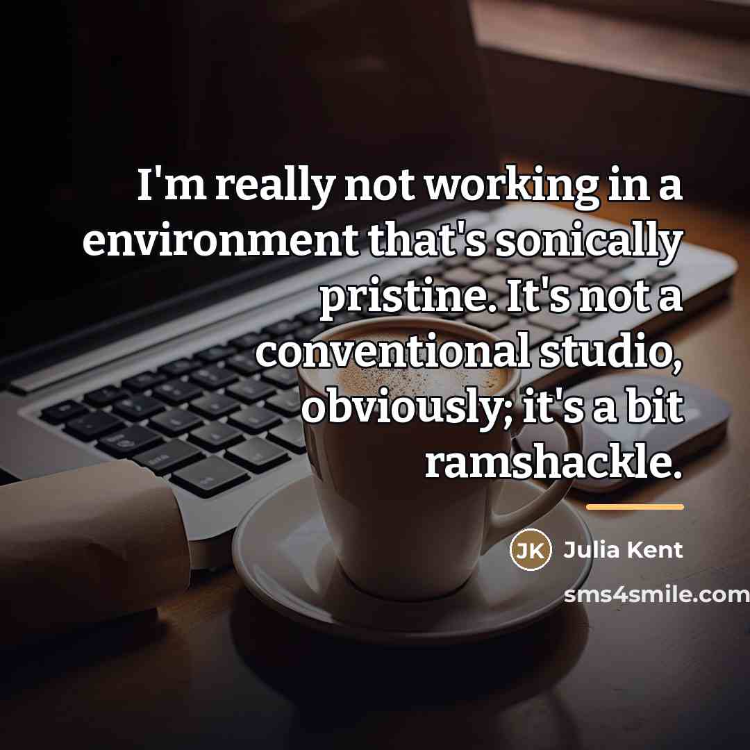 “I'm really not working in a environment that's sonically pristine.…” quote by Julia Kent