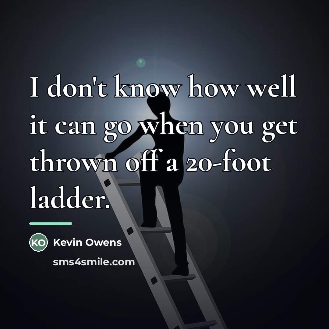 “I don't know how well it can go when you…” quote by Kevin Owens