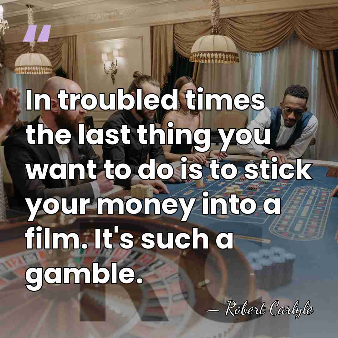 In troubled times the last thing you want to do is to&hellip; - Robert Carlyle