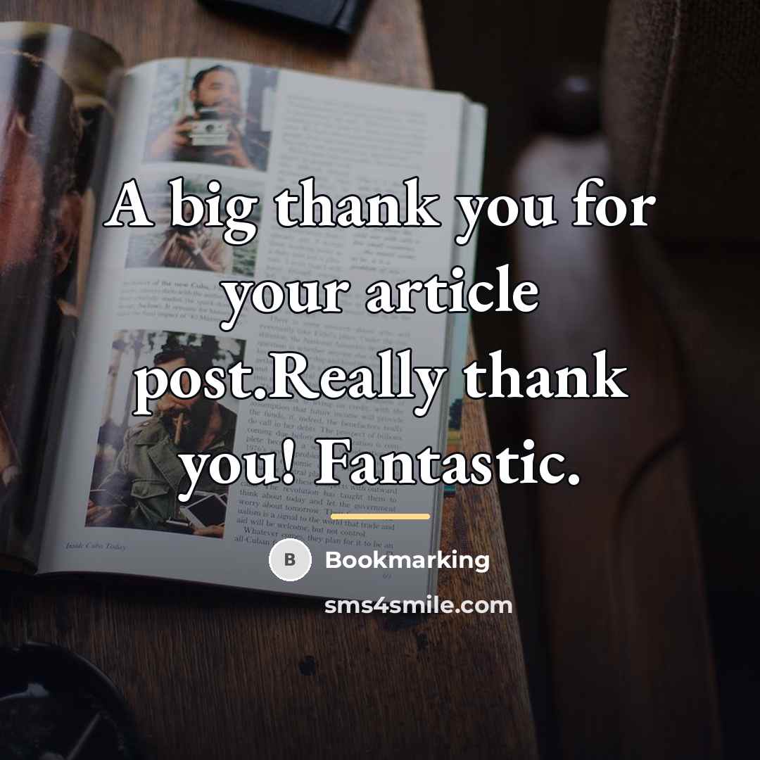 “A big thank you for your article post.Really thank you!…” quote by Bookmarking