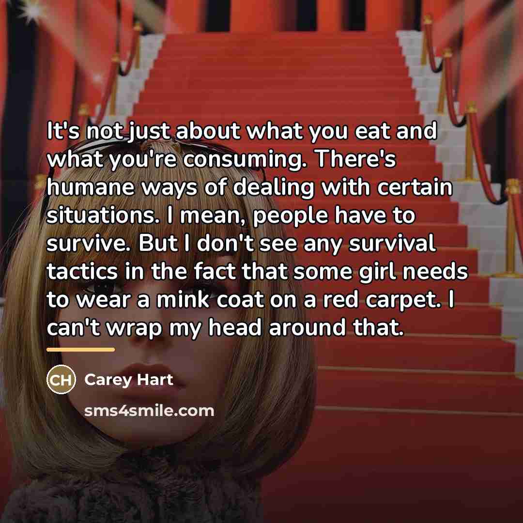 “It's not just about what you eat and what you're…” quote by Carey Hart