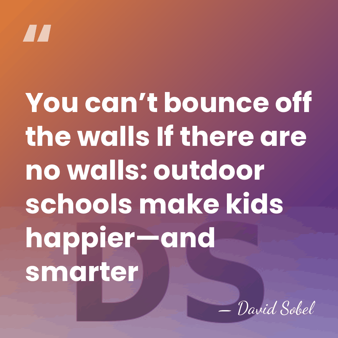 You can’t bounce off the walls If there are no walls: outdoor&hellip; - David Sobel