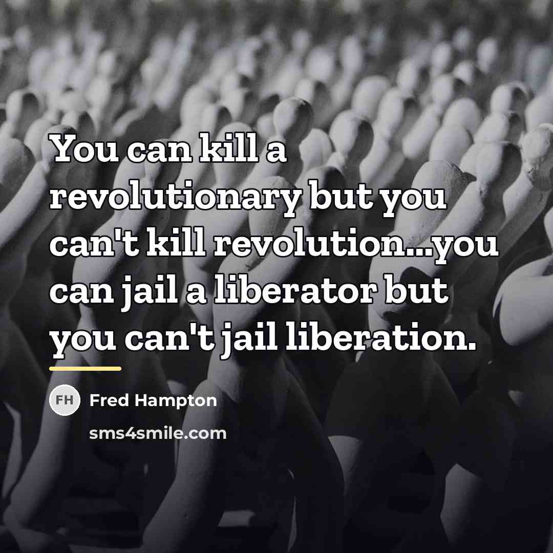 “You can kill a revolutionary but you can't kill revolution...you…” quote by Fred Hampton