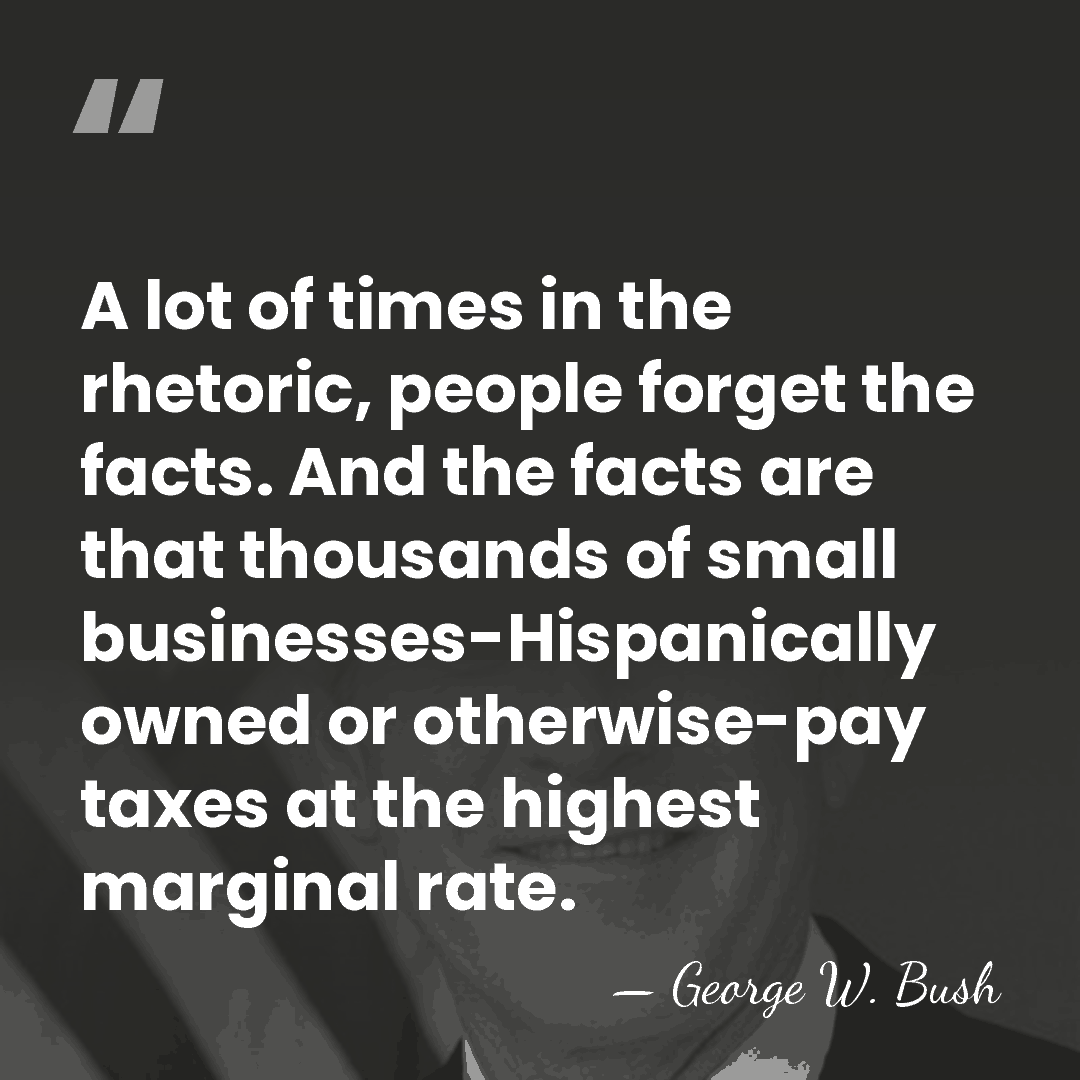 A lot of times in the rhetoric, people forget the facts. And&hellip; - George W. Bush