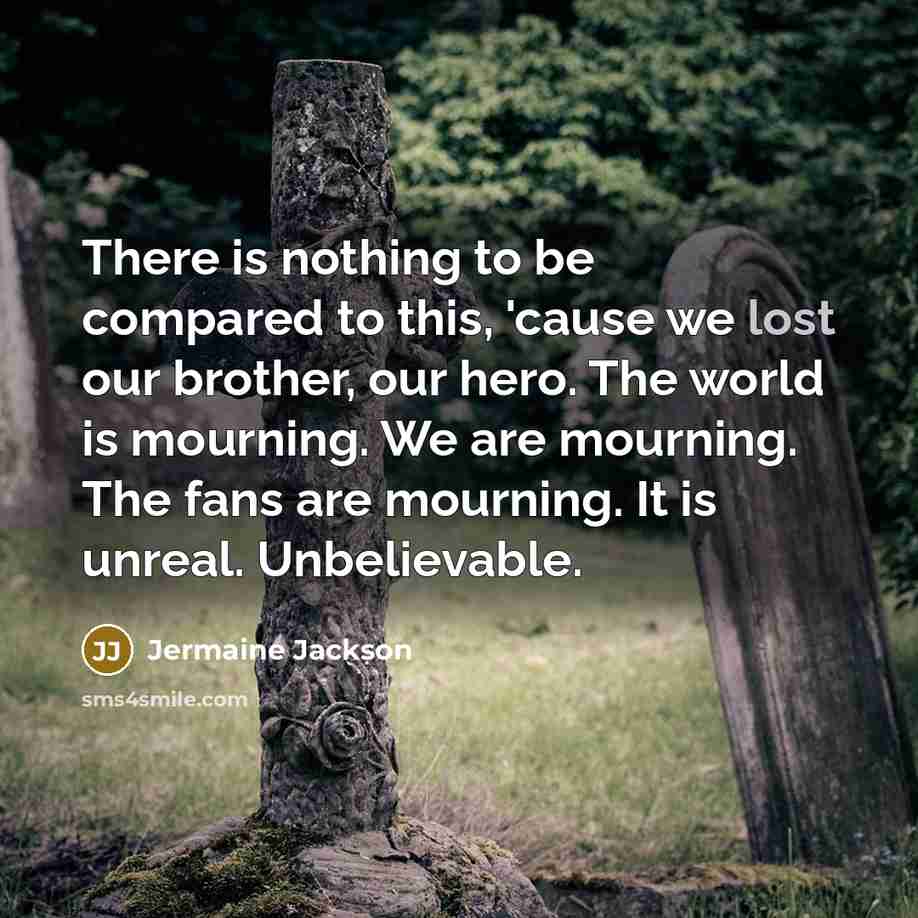 “There is nothing to be compared to this, 'cause we…” quote by Jermaine Jackson