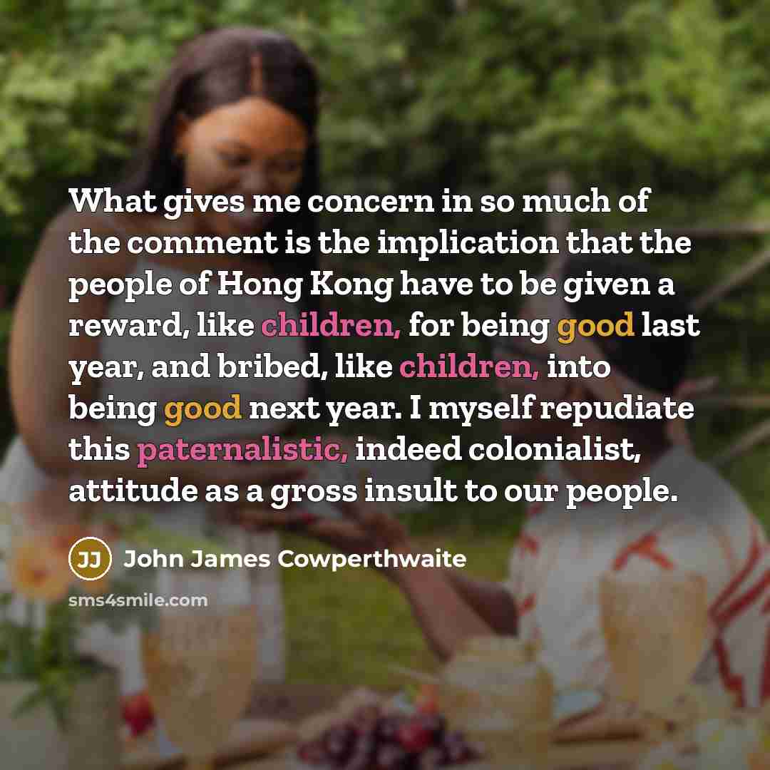 “What gives me concern in so much of the comment…” quote by John James Cowperthwaite