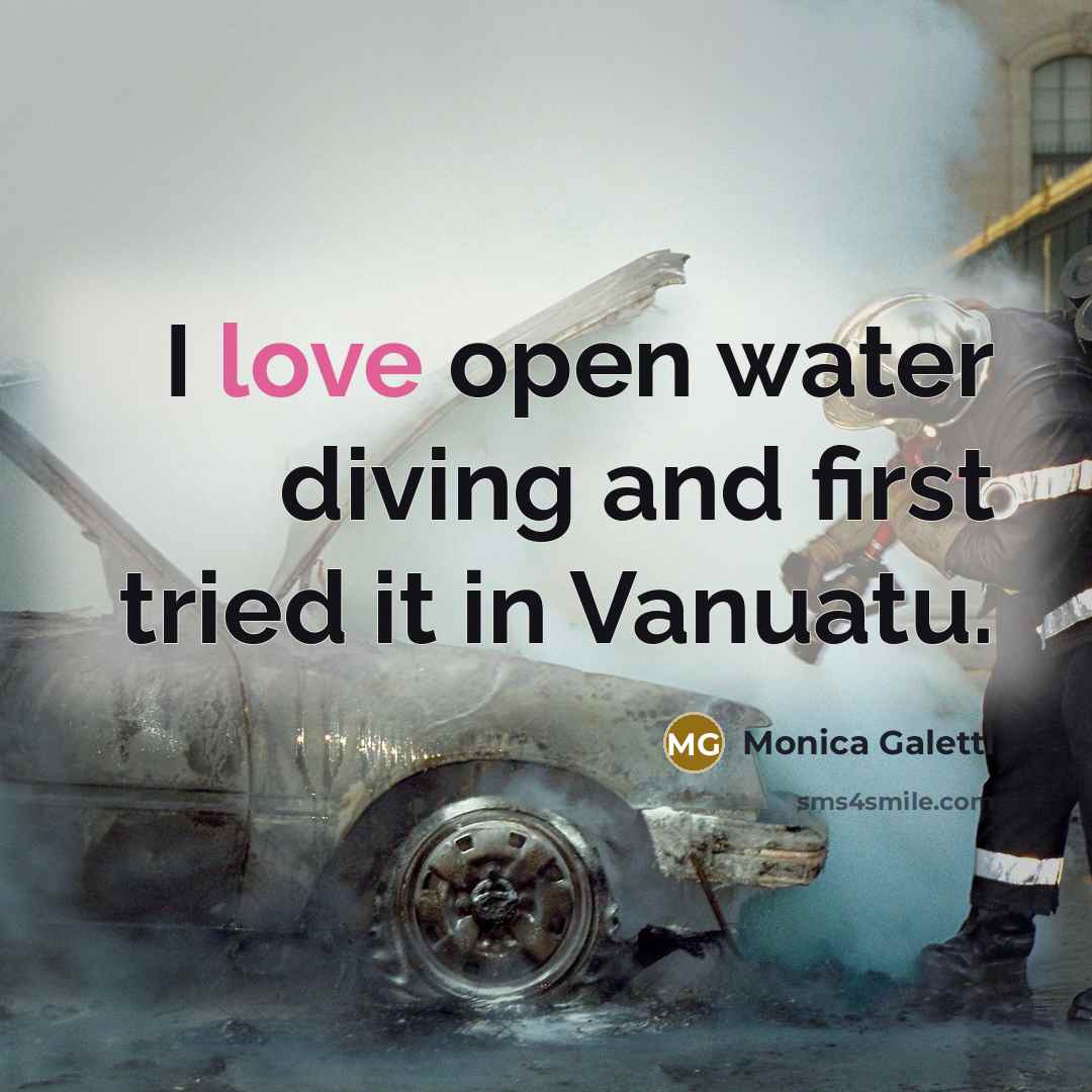 “I love open water diving and first tried it in Vanuatu.” quote by Monica Galetti