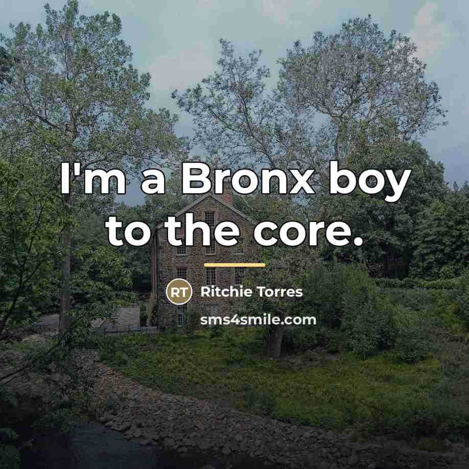 “I'm a Bronx boy to the core.…” quote by Ritchie Torres