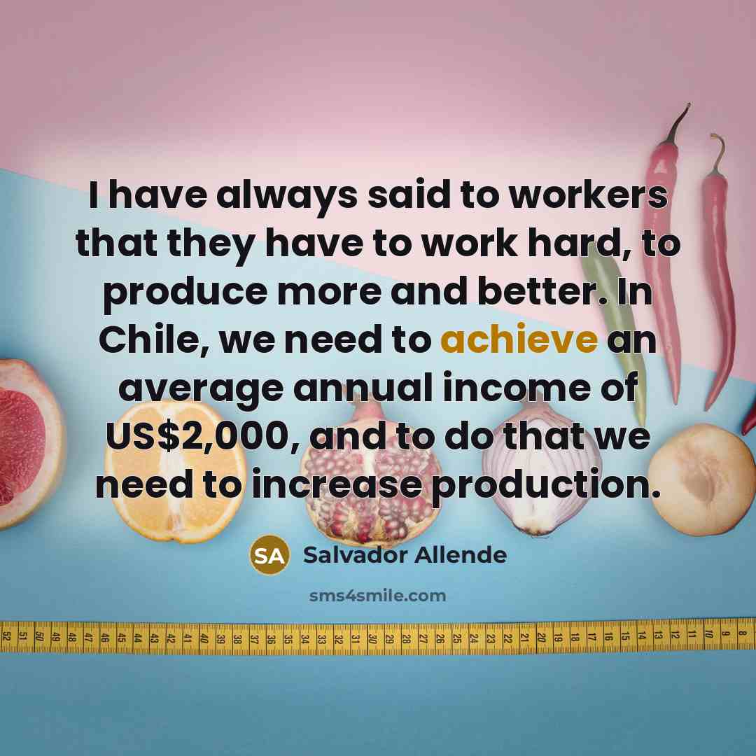 “I have always said to workers that they have to…” quote by Salvador Allende