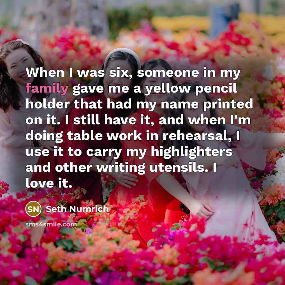 “When I was six, someone in my family gave me…” quote by Seth Numrich