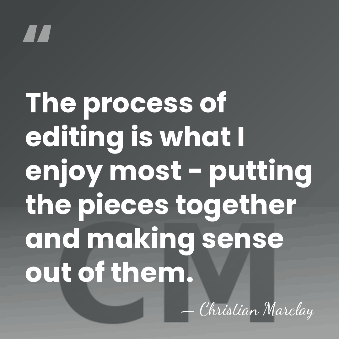 The process of editing is what I enjoy most - putting the&hellip; - Christian Marclay