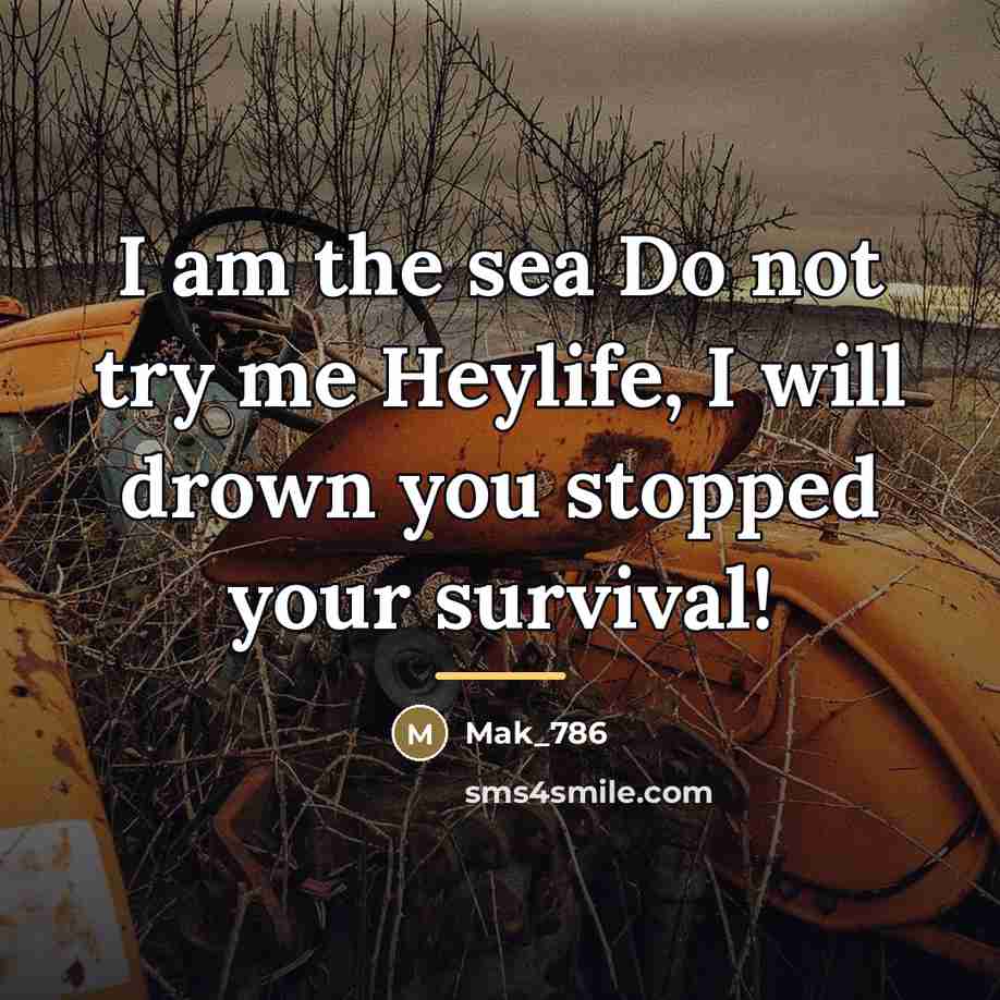 “I am the sea Do not try me Heylife, I…” quote by Mak_786