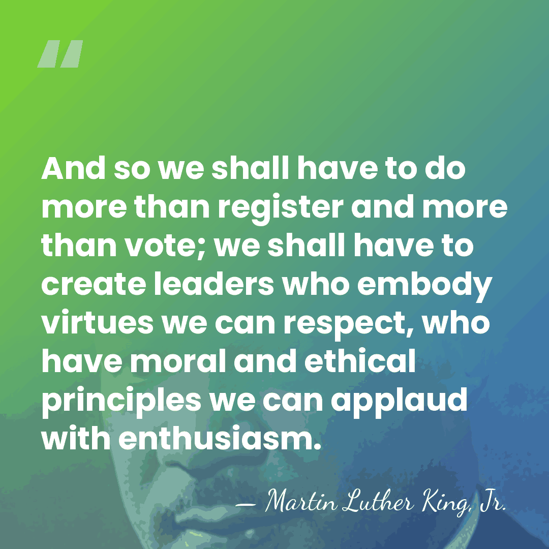 And so we shall have to do more than register and more&hellip; - Martin Luther King, Jr.