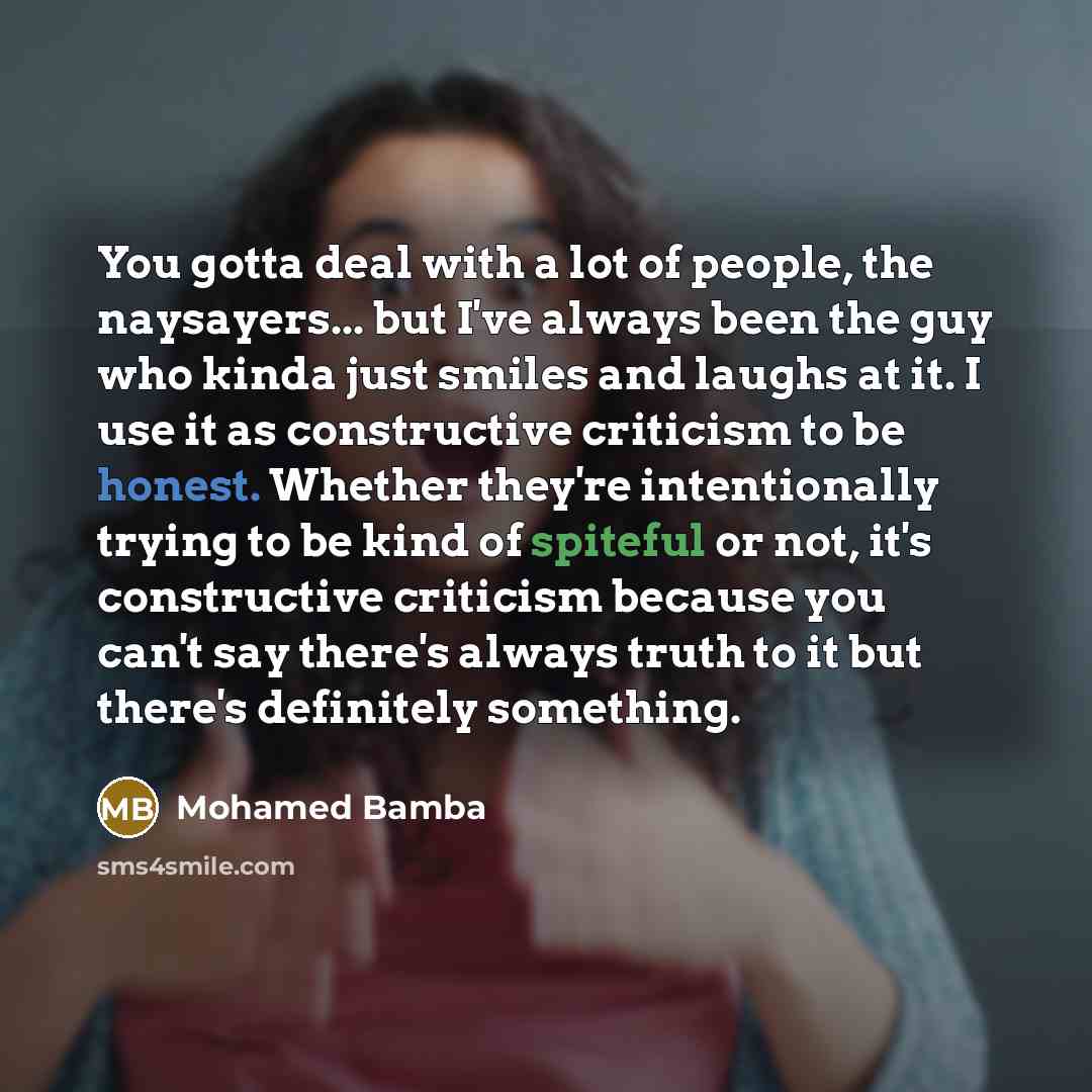 “You gotta deal with a lot of people, the naysayers...…” quote by Mohamed Bamba