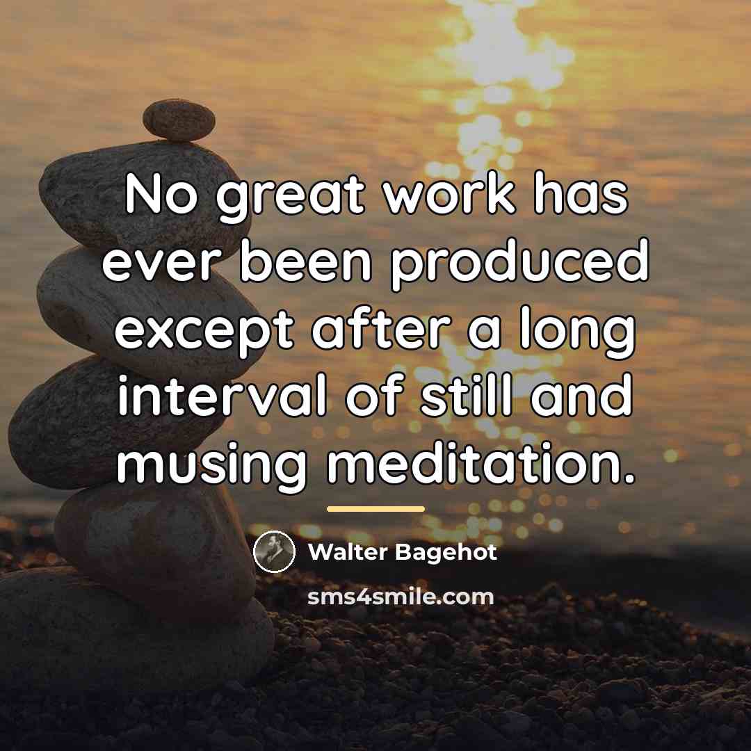 “No great work has ever been produced except after a…” quote by Walter Bagehot