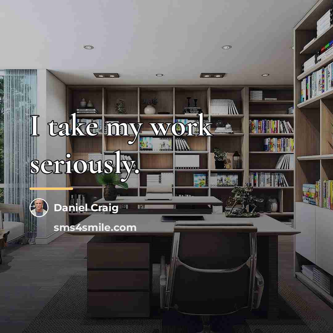 “I take my work seriously.…” quote by Daniel Craig