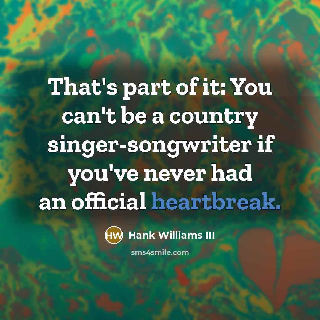 “That's part of it: You can't be a country singer-songwriter…” quote by Hank Williams III