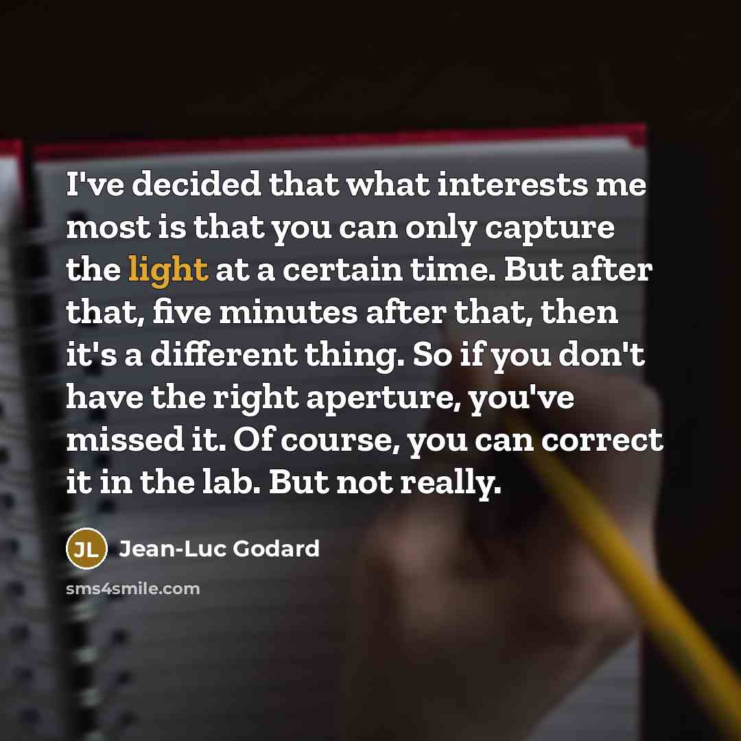 “I've decided that what interests me most is that you…” quote by Jean-Luc Godard