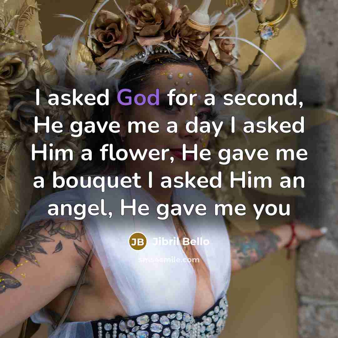 “I asked God for a second, He gave me a…” quote by Jibril Bello
