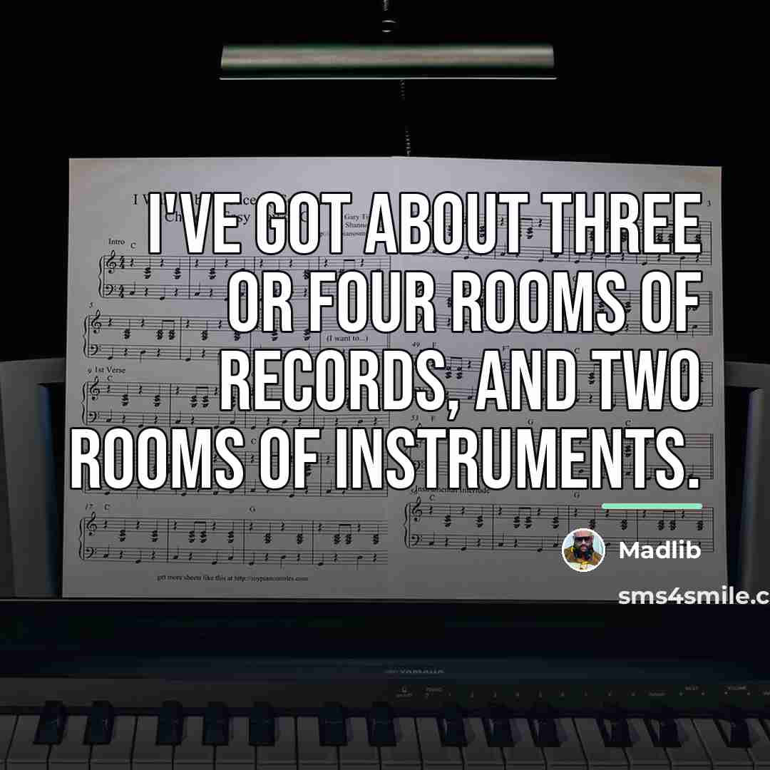“I've got about three or four rooms of records, and…” quote by Madlib