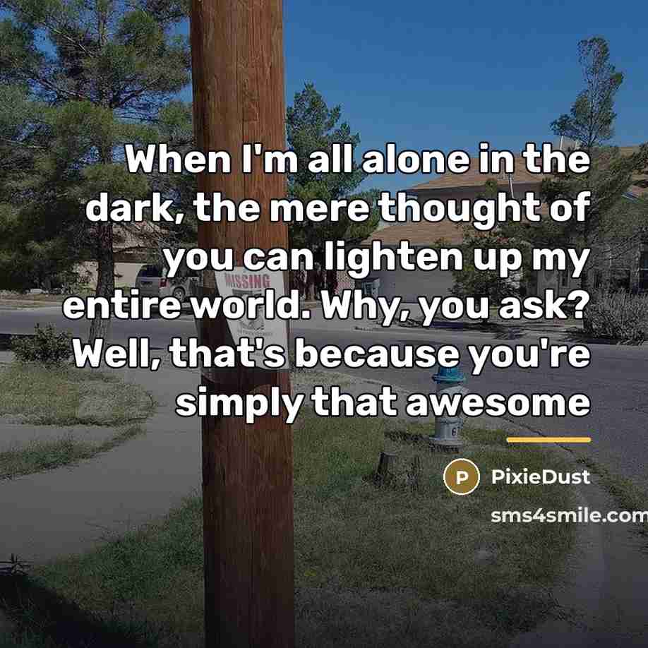 “When I'm all alone in the dark, the mere thought…” quote by PixieDust