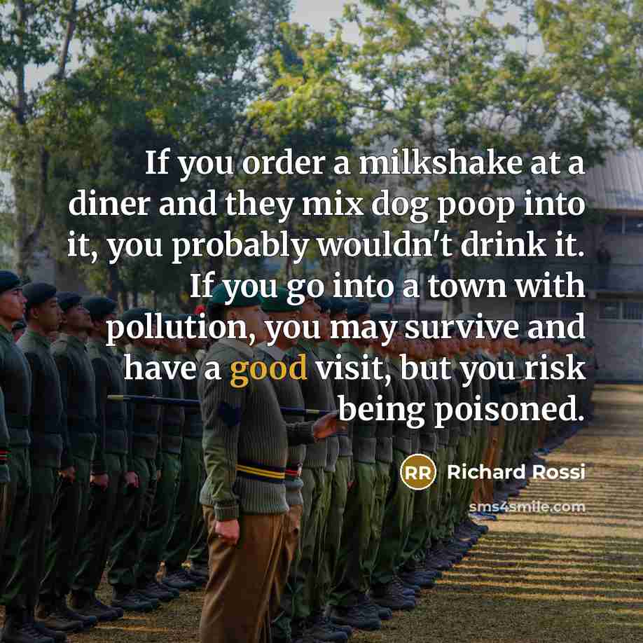 “If you order a milkshake at a diner and they…” quote by Richard Rossi