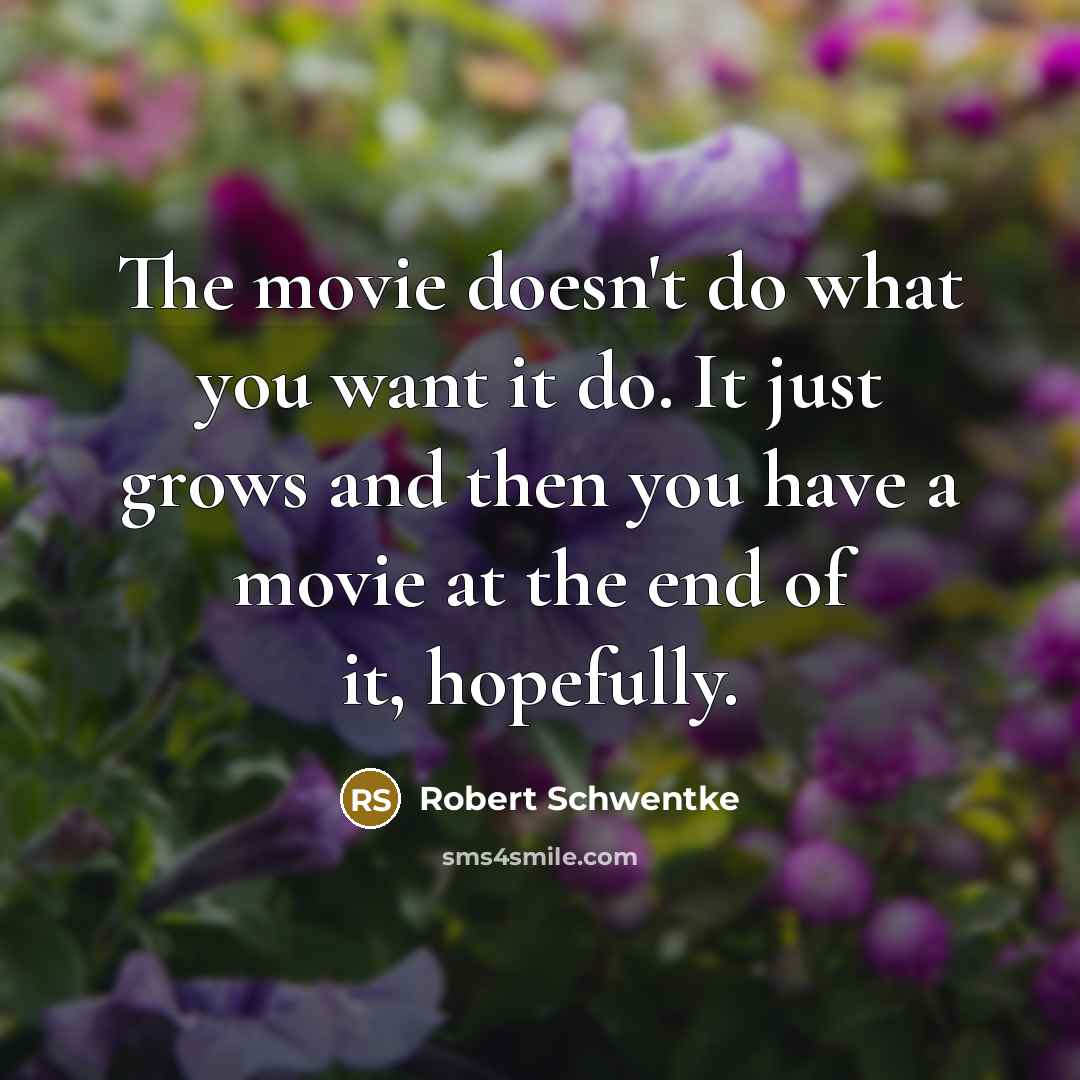 “The movie doesn't do what you want it do. It…” quote by Robert Schwentke