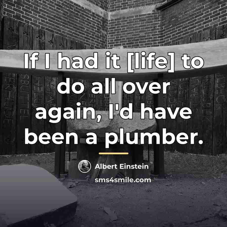 “If I had it [life] to do all over again,…” quote by Albert Einstein